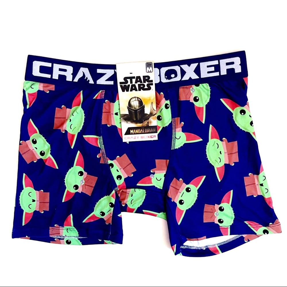 Star Wars Crazy Boxer Briefs Mens Medium Underwear Disney The Mandalorian Grogu